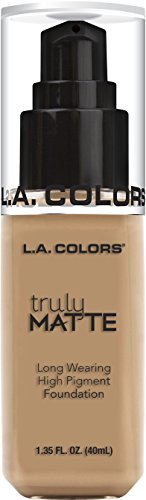 Labios, Book L.A. COLORS Truly Matte, Maquillaje líquido, Color Soft Beige, Tono CLM354, 40 ml