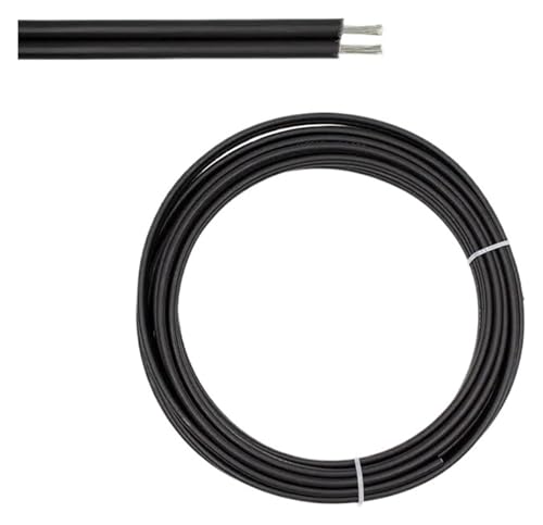 Extensión de cable fotovoltaico, Cable negro for panel solar fotovoltaico, 1-10 metros, cobre XLPE, 4 mm²/6 mm²(6mm2(10awg),10M)