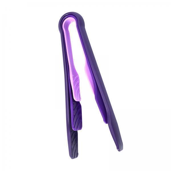 UJEAVETTE 2xServing Tongs Multifunction Kitchen Utensils Portable Food Holder Bread Clamp Purple-image-5