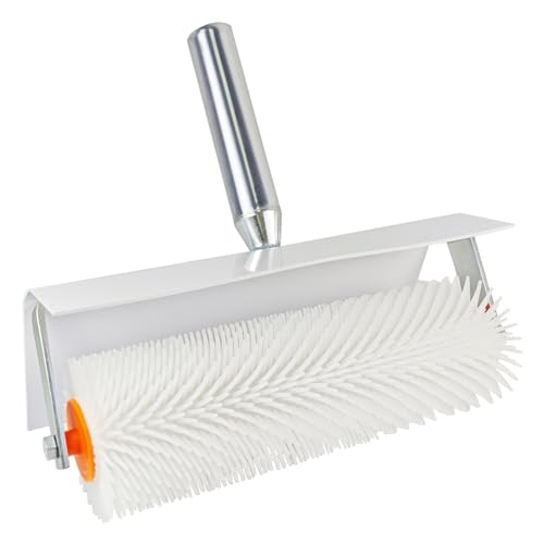 Rodillo de Púas, Duradero, Diseño Alargado, Rodillo de Púas, Apto para Cemento Autonivelante, Pintura de Suelos para Eliminar Burbujas de Aire Trabajo (Blanco)