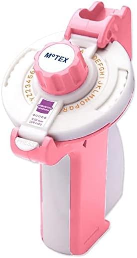 Motex E-202 Tape Writer (Label Maker) - Made in Korea (Rose Pink)