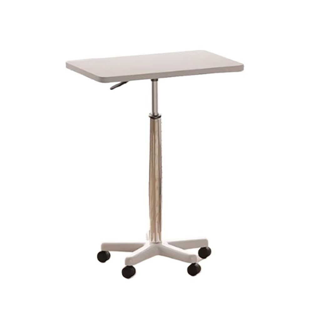 ZTHYSHOZ Side Table Mobile Desk Computer Lifting Table Sliding Bedside Standing(White)