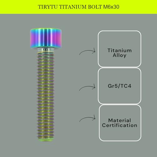 Image of M6x30 Titanium Bolts Socket Head Cap Screw, Colorful, 4PC