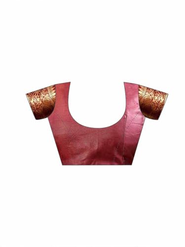 Image of Satrani Women's Silk Banarasi Weaving Saree with Unstitched Blouse Piece