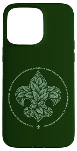 Scouts BSA Outdoor Code Artistic Leaf Design �X�}�z�P�[�X iPhone 15 Pro Max �p