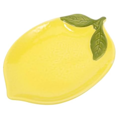 ABOOFAN Ceramic Lemon Shape Serving Plates Cover
