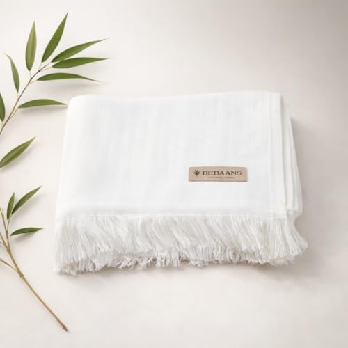 Image of 100% Bamboo Large Bath Towel | Buttery Soft, Ultra-Absorbent, Lightweight, Anti-Microbial, Hypoallergenic, Quick Dry | Suitable for Daily use, Travel, Gym, Swimming (Ivory)