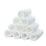 JUMPLAWN 10 Stück Teiliges Waschbare Stoffwindeln aus Reiner Baumwolle Saugfähig Wiederverwendbar Atmungsaktiv und Auslaufsicher für Neugeborene und Kleinkinder