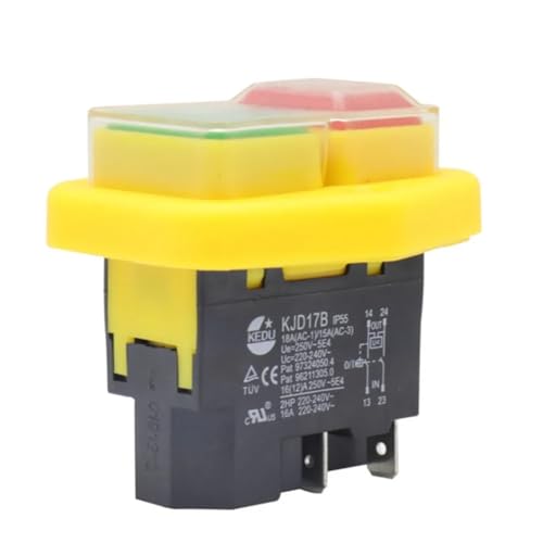 Interrupteur KJD17B 220V 16A à 4 broches pour outil électrique