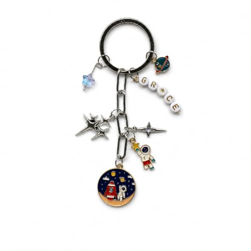 WEGLS for Project Hail Mary Astronaut Keychain, Rocket and Star Charms