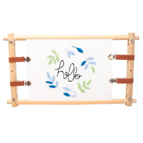 Cadre de point de croix en bois avec son support de broderie réglable pour la couture