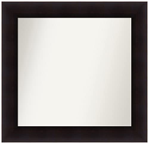 Amanti Art Brown Wall & Bathroom Mirror for Over Sink, 27x28 Small Mirror