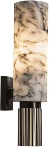 HTERWQEA Nordic Style Copper Wall Lamp Creative Marble Lampshade Wall Light E26/E27 Base Light Source Bedroom Dining Room Balcony Porch Aisle Wall Sconce Wall Mounted Lighting Fixture