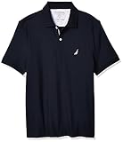 Nautica Men's Short Sleeve Solid Deck Polo Shirt, Navy, X-Large