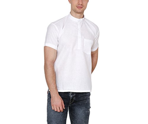 Kurta de algodón de manga corta para hombre Royal Kurta camisa casual de verano
