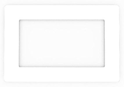 Focus Plastics DOUBLE LIGHT SWITCH SOCKET COLOURED ACRYLIC SURROUND FINGER PLATE - HUGE COLOUR CHOICE (White)