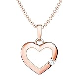 herz frauenband Die zeitlos schöne und klassische Kette besteht aus echtem Rosegold vergoldetem Sterling Silber und einem handgefassten Zirkoniastein. Die Kette wird in einem wunderschönen Etui geliefert. Das edle Etui, mit der Gravur 