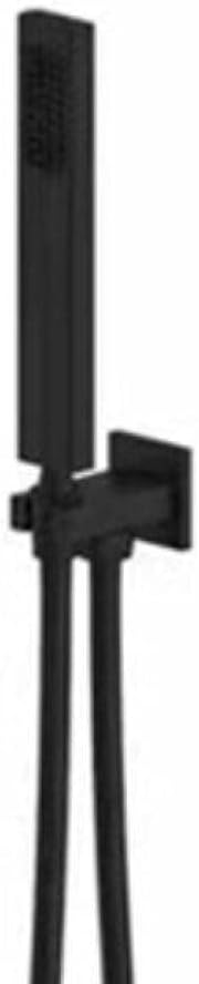 Shower Head Matte Black Brass Hand Held Shower Head & Brass Holder &1.5 Hose Water Saving Copper Handheld Sprayer Showerhead