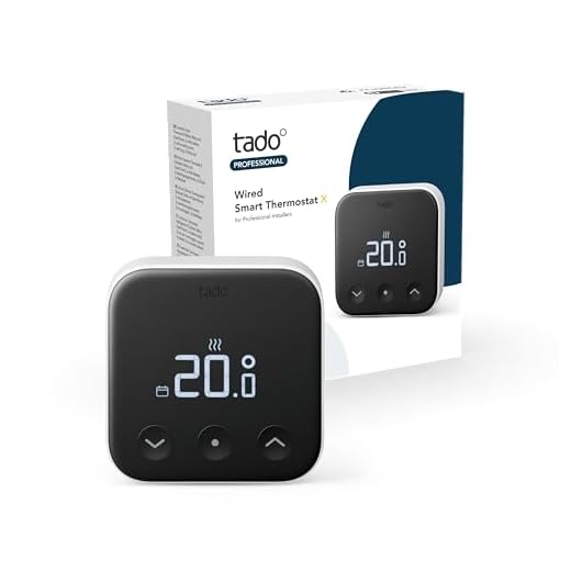 tado Verkabeltes Smartes Thermostat X für Profi, Zusatzprodukt für Fußbodenheizung und Boiler, Steuerung per App und Smart Speaker (Alexa, Siri, Google Assistant)