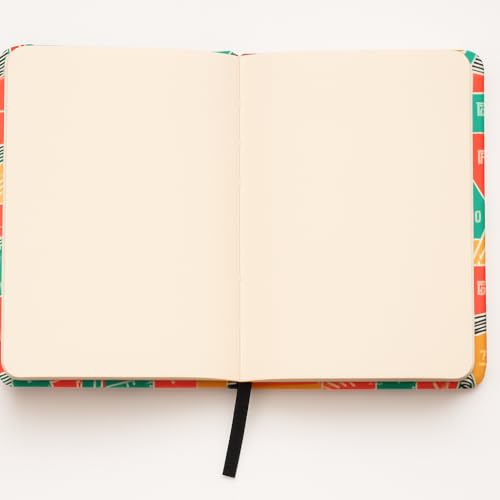 Image of COI A5 Trendy Pattern Journal - 5.5x8.5 in Unlined Notebook with 192 Premium 80 GSM Pages, Elastic Band & Two Ribbon Bookmarks for Daily Planning & Sketching