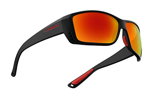 Image of TOREGE Polarized Sports Sunglasses with 3 Interchangeable Lenses for Men Women Cycling Running Baseball Glasses TR65