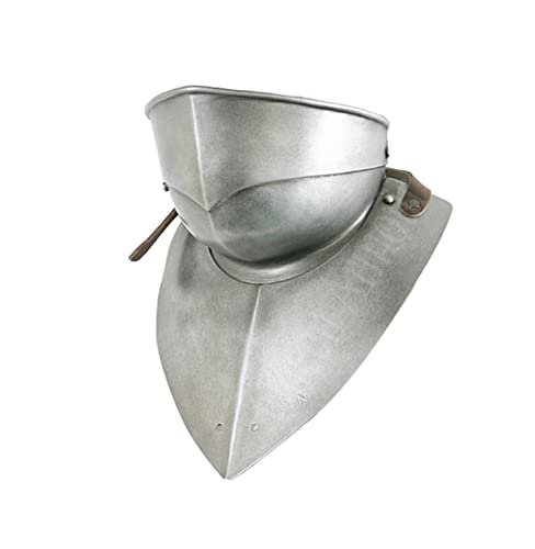 Queen Armour Medieval Gorget Neck Protection Bevor LARP Silver Steel Troy Sugarloaf Burgonet Barbuta German Crusader Spanish Kettle Hat Knight European