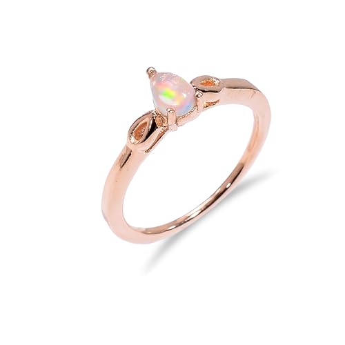 Bague opale éthiopienne femmes argent 925 alliance mariage octobre