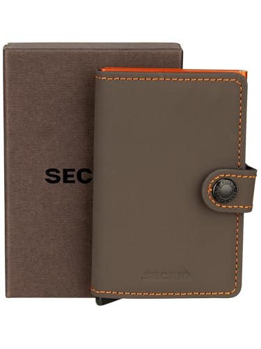 Image of Secrid miniwallet matte truffle orange dark