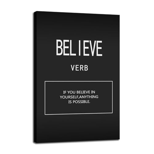 Décoration murale inspirante Believe pour salon et bureau moderne