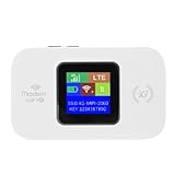 RiToEasysports 4G Mobiler WLAN-Router, Tragbarer WLAN-Hotspot mit 3000-mAh-Akku für Smartphone, Tablet, Laptop, Reisen, Unternehmen (White)
