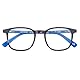 Botaniq Quadratisch Azetat Brillen in Tortoise Blue für Herren, Brille mit Sehstärke, optional mit Sonnenbrillen tönung oder Blaulichtfilter (Modell BIO-1012-102)