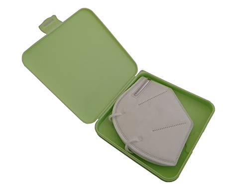 LCQI Porta Mascarillas Caja Estuche Almacenamiento Bolsa Portátil Guardar Plástico (Verde) Cover