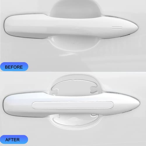 8 peças de protetor de copo para maçaneta da porta do carro, maçaneta da porta, película protetora d