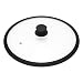 Universal Glass Lid for Pans, Pots & Skillets Ventd Tempered Glass Lid with Silicone Graduated Rim Fits 12.5" Diameter Cookware - Heat Resistant Handle, Dishwasher Safe, Black