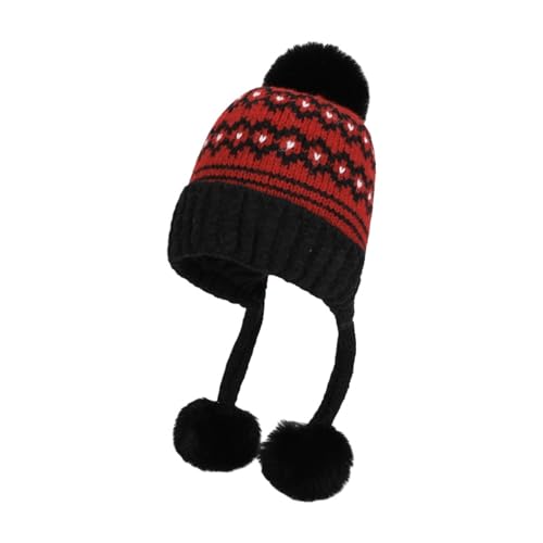 Bonnet d'hiver tricoté doublure Sherpa fausse fourrure bonnet ski chaud homme femme