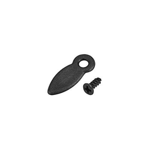 Image of uxcell Frame Turn Button, 3 /5 inch Plastic Drop Shape with Screws for Hanging Pictures, Photos, Drawings and Posters, 30 Pcs (Black)