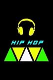 Hip Hop Notizbuch: Schönes Hip Hop Notizbuch mit Kopfhörer / Das Buch enthält 120 karierte Seiten im A5 Format
