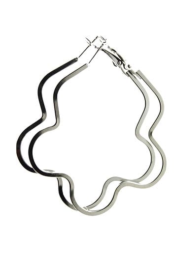 Big Hoop Large Size Flower shape Fancy Earrings for Women and Gir...