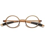 VEVESMUNDO Lesebrillen Damen Herren Lesehilfe Sehhilfe Retro Runde Schmal Flexibel Leicht Nerd Brillen mit Stärke 1.0 1.25 1.5 1.75 2.0 2.25 2.5 2.75 3.0 3.25 3.5 3.75 4.0