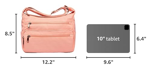 Image of VOLGANIK ROCK RFID Purses for Women Fabric Nylon Multi Pocket Crossbody Bag Ladies Travel Handbag
