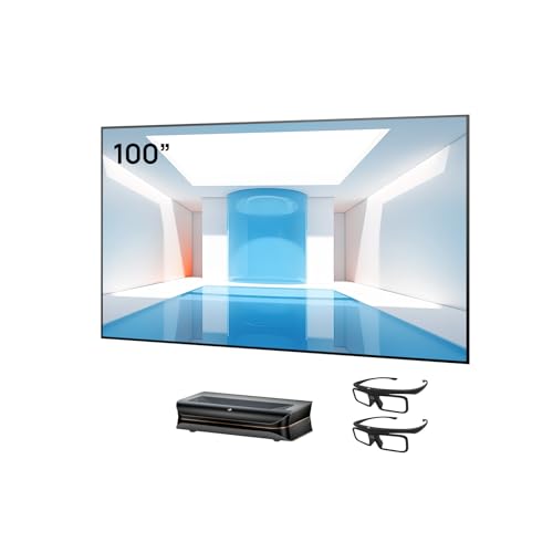 Image of AWOL VISION LTV-3500 4K UHD Ultra Short Throw Triple Laser Projector with Dolby Vision & Atmos, Active 3D, 150", HDR10+, UST Laser TV Projector (LTV-3500+D100+DG002))