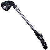 FLORIAX Watering Wand for Hanging Baskets & Windows, Lightweight 6-Spray Wand, Ergonomic Nozzle for Garden, Patio, Car Cleaning (Silver- Black, 22 Inch)