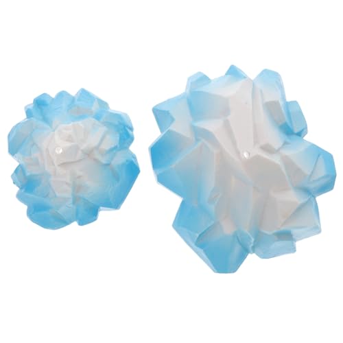 Amosfun 2 Piezas Decoración De Iceberg Simulada. Mascota Comederos Acuarios Piscina Largo Hielo Juguete Divertido Adornos De La Bomba De Aire del Acuario De Polivinilo Sky-Blue