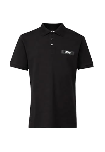 Versace Jeans Couture Black Mens Piqué Polo Shirt with Patch Detail2
