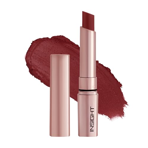Image of INSIGHT Mousse Matte Lipstick - Chestnut Treat (4g) | Highly Pigmented | 12+ Hrs Long Stay | Lightweight Velvet Texture | Hydrating Formula with Ceramides & Argan Oil | Waterproof & Transferproof