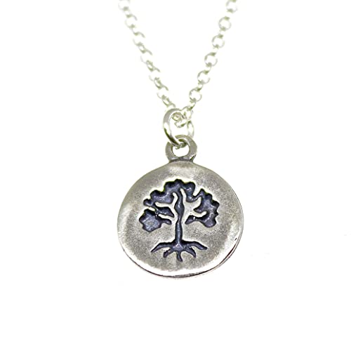Sterling silver 925 tree of life pendant necklace, Family tree necklace, Silver tree pendant necklace (Disk)