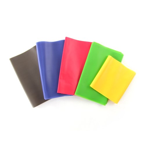 66fitLatex Free Exercise/Resistance/Pilates/Yoga Bands x 1.5m (GREY - Level 5) Pack of 1