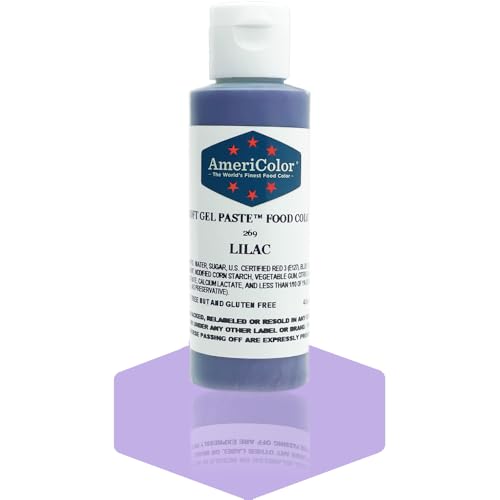 AmeriColor, Lilac, 4.5 Ounce Bottle, Soft Gel Paste Food Color