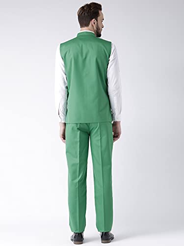 Image of hangup Men's Synthetic Notch Lapel Suit (2BasketTR Green 42