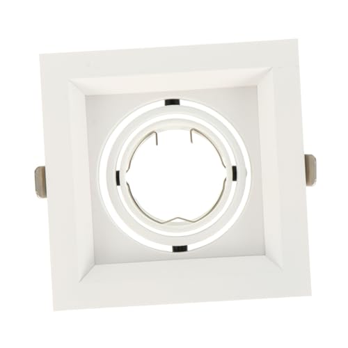 PartyKindom Aro Ajustable para Empotrado de Luz Carcasa Resistente para Focos Montaje Techo para Iluminación LED de Pasillos y Salones